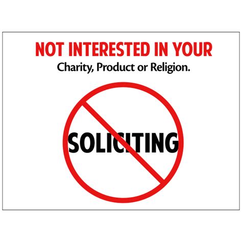 No Soliciting No Exceptions Yard Sign