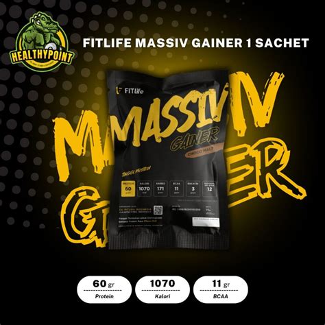 Jual Fitlife Massiv Gainer 1 Sachet 75gr Weight Gain Mass Shopee