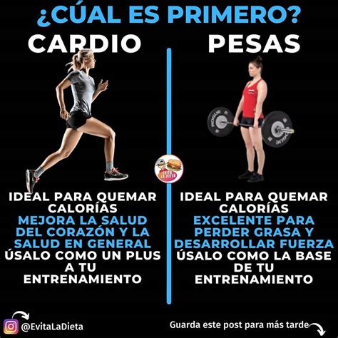 KarkFit PÉRDIDA DE GRASA on Instagram Cardio o pesas primero Si