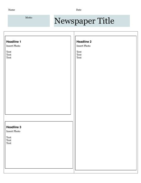 Newspaper Headline Template Download Printable PDF | Templateroller