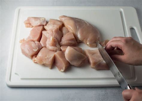 Cutting Chicken Breasts Into Large Pieces Nibble And Dine