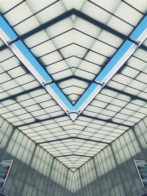 Vertical Shot Of The Ceiling Inside A Building With Beautiful Textures