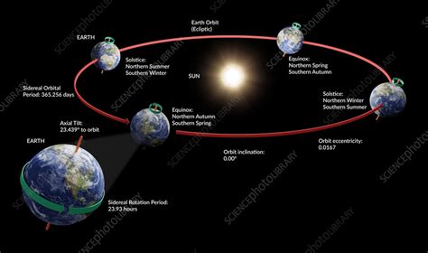 Earth's orbit, illustration - Stock Image - C058/0999 - Science Photo Library