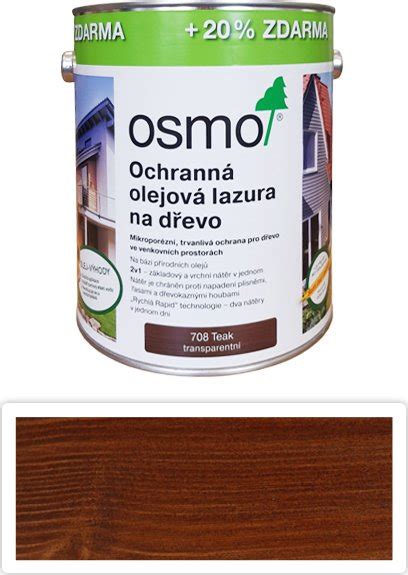 Recenze OSMO Color Olejová lazura na dřevo 3 l teak Zbozi cz