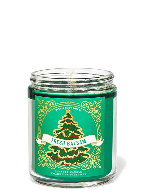 Fresh Balsam Single Wick Candle | Bath and Body Works