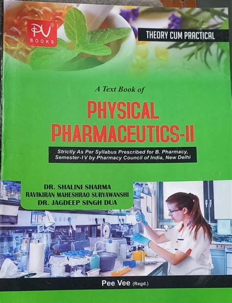 Th Sem Pee Vee Physical Pharmaceutics Mrp Rs Ashoka Book Depot