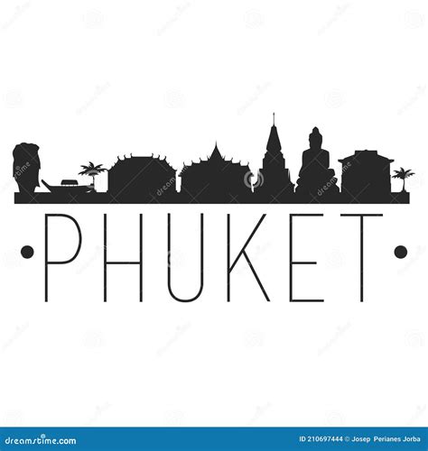 Phuket Map Silhouette Vector Illustration Cartoondealer