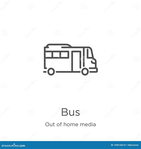 Vector Del Icono Del Autobús Fuera De La Colección Casera De Los Medios