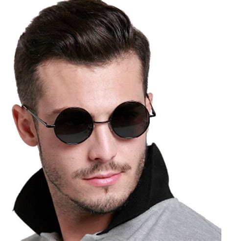 Oculos De Sol Redondo Preto Feminino Masculino Proteção Uv Mercado Livre