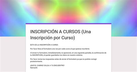 Inscripci N A Cursos Una Inscripci N Por Curso