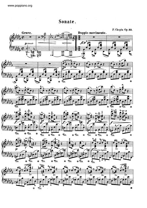 Frederic Chopin Sonata No 2 in b flat minor Op 35 琴譜pdf 香港流行鋼琴協會琴譜下載