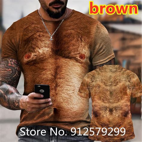 Men S Fashion Funny Muscular D Printing T Shirt Casual Muscle Short