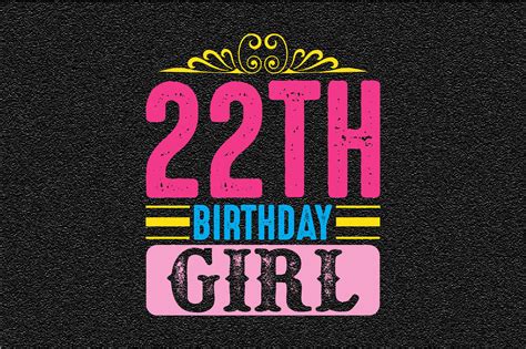 22th Birthday Girl Graphic By Designmaster · Creative Fabrica