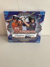 Bowman Chrome Sapphire Baseball Checklist Box Info Date