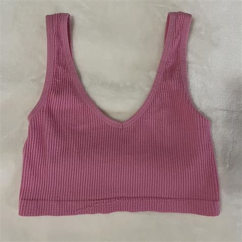 Pink Forever 21 Cropped Tank Top Lightly Worn Depop