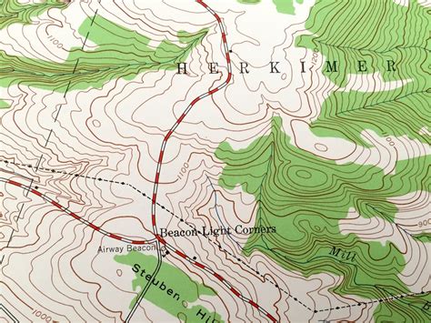 Antique Ilion New York 1943 Us Geological Survey Topographic Etsy