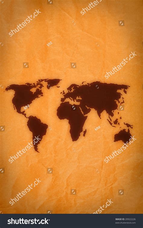 Old Paper Texture Background World Map Stock Illustration 20922226 | Shutterstock