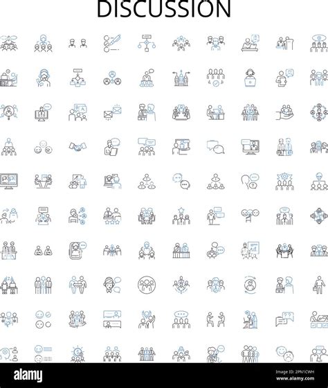 Discussion Outline Icons Collection Debate Analyze Evaluate