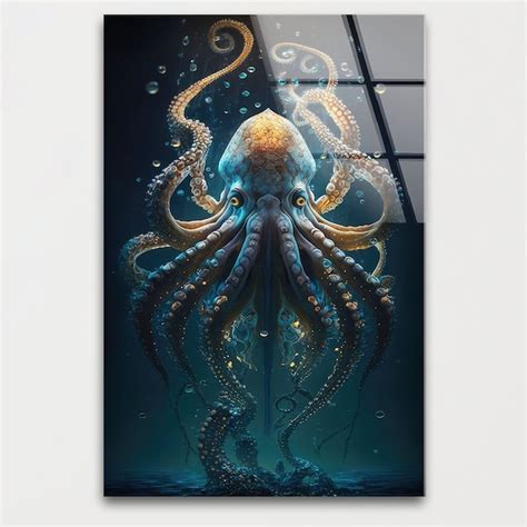 Octopus Large Wall Art Etsy