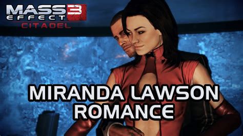 Mass Effect 3 Citadel DLC Miranda Romance All Scenes YouTube