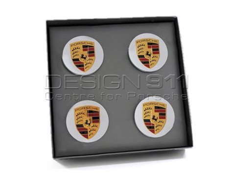 Wheel Caps With Coloured Crest For Porsche Macan Set Of 4 00004460510