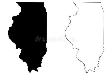 Illinois State Map Clipart