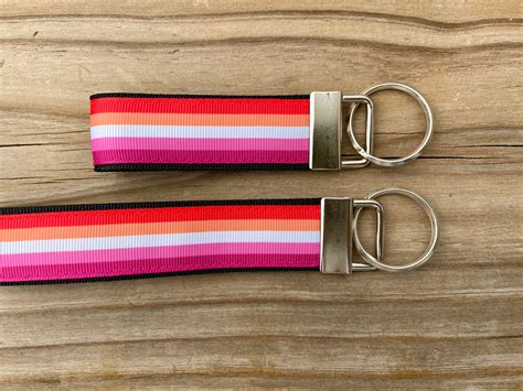 Lesbian Pride Flag Keyfob Lesbian Pride Keychain 2018 Etsy