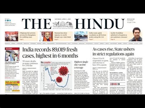 April The Hindu Newspaper Analysis Current Affairs