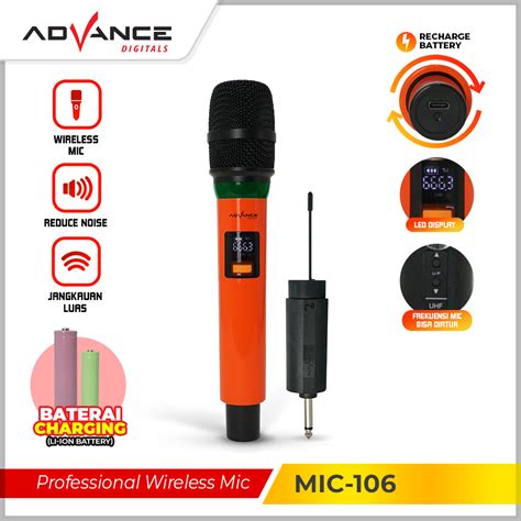 Jual Gratis Ongkir CODAdvance Mic Wireless UHF Wireless Bisa