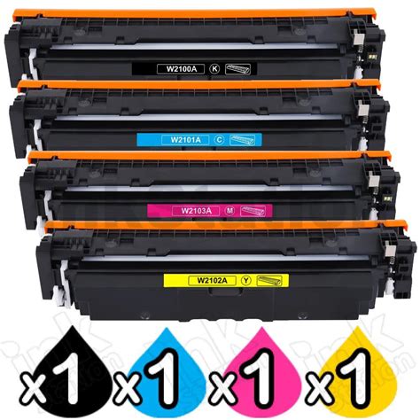 HP 4 Pack 210A W2100A W2103A Compatible Toner Cartridges Combo 1BK 1C