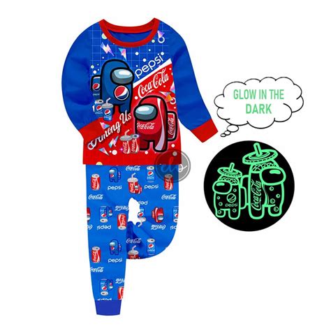 Glow In The Dark Pajama Set Coke Mandm One Piece Space Transformers