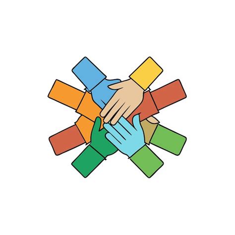 Premium Vector Hands Together Unity And Solidarity Icons Vector