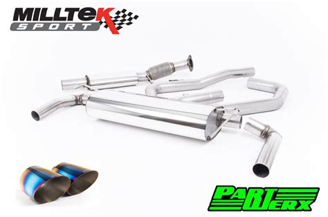 Milltek Sport Performance Resonated Cat Back Exhaust System Burnt