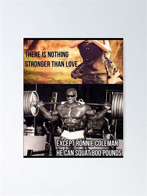 Ronnie Coleman 800 Pound Squat Poster For Sale By Campmuscle Redbubble