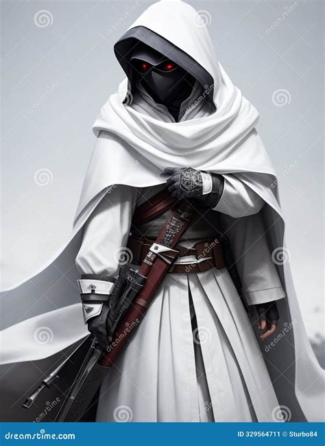 White Assassin Wallpaper Stock Illustration Illustration Of