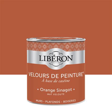 Peinture orange sinagot mur boiserie radiateur LIBÉRON velours 0 5 l