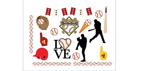 Baseball Stickers - Out On A Limb Scrapbooking