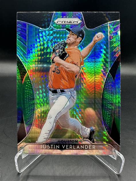 Justin Verlander 2019 Panini Prizm Purple Green Prizm Houston Astros EBay