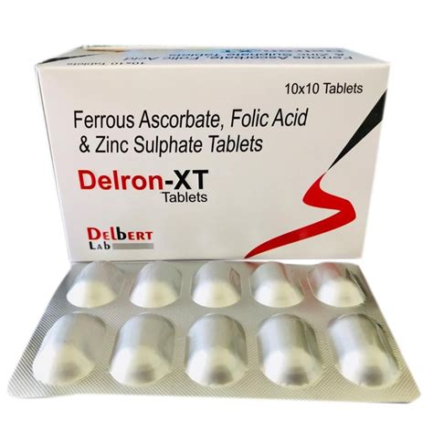 Brand Delbert Ferrous Ascorbate Folic Acid Zinc Sulphate Tablets At Rs