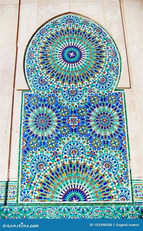 Geometric Muslim Mosaic In Islamic Mosque Beautiful Arabic Tile