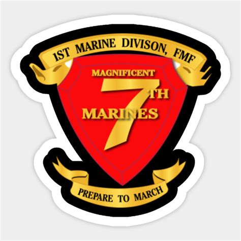 7th Marine Regiment - 7th Marine Regiment - Sticker | TeePublic