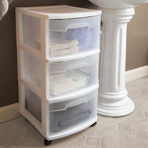 Small Bathroom Storage Drawers : 3 Drawer Small Side Cabinet White ...