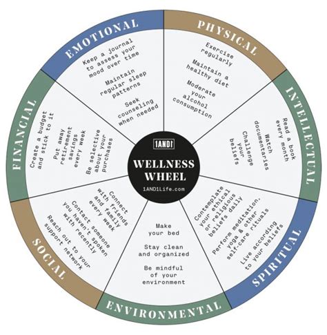 8 Dimensions Of Wellness Wheel Worksheet