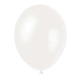 Ballons Gonflables Latex Lot De Anniversaire Bapt Me Blanc Uni