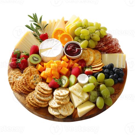 Ai Generated A Gourmet Cheese Platter With A Variety Of Cheeses Fruits