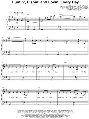 "Huntin', Fishin' and Lovin' Every Day" Sheet Music - 2 Arrangements Available Instantly ...