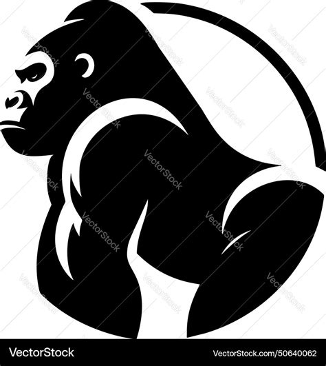 Gorilla silhouette Royalty Free Vector Image - VectorStock