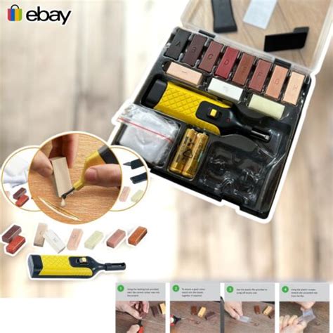 19pc Laminate Floor Worktop Repair Kit Wax System Sturdy Case Chips