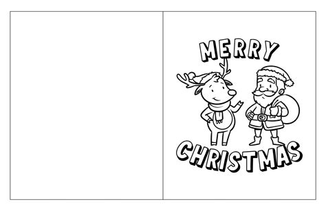 Merry Christmas Card coloring page - Download, Print or Color Online ...