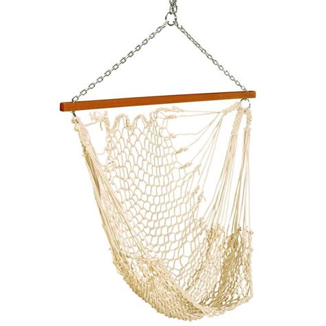 Pawleys Island 2 ft. Single Rope Hammock Swing White-S-105 - The Home Depot